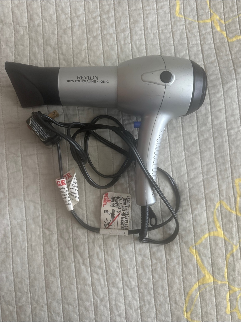 Revlon Silver and Black Tourmaline Ionic Hair Dryer